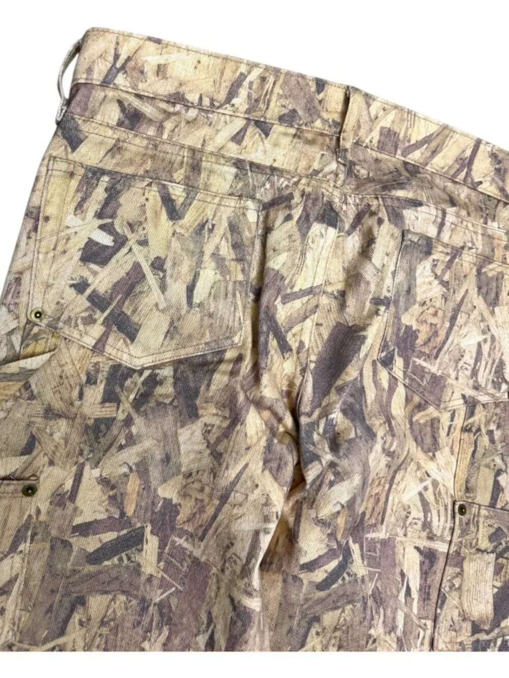 RARE BILLY HILL Wood CAMO Denim 2-Piece Streetwear Limited Jacket & Jeans - L